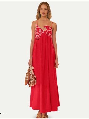 FARM Rio | Dresses | Farm Rio Longsleeve Vneck Jacquard Maxi Dress |  Poshmark